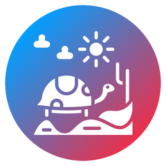 Fototapeta premium Desert Tortoise Vector Icon