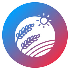 Wheat Fields Vector Icon