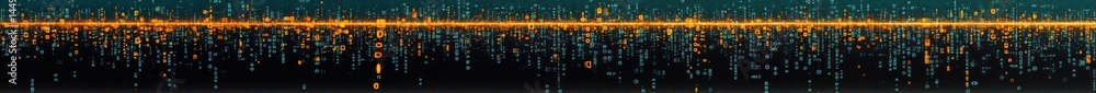 Poster abstract digital art with vertical lines and a horizontal orange stripe. ideal background image for 