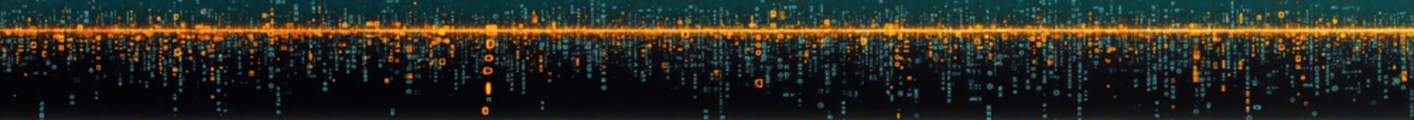 Abstract digital art with vertical lines and a horizontal orange stripe. Ideal background image for science or tech themes