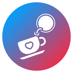 Obraz premium Coffee Keychain Vector Icon