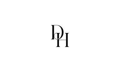 DH initial letter, monogram logo