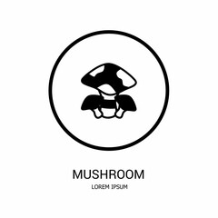 Logo vector design for business. Mushroom logos.