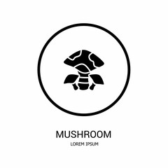 Logo vector design for business. Mushroom logos.