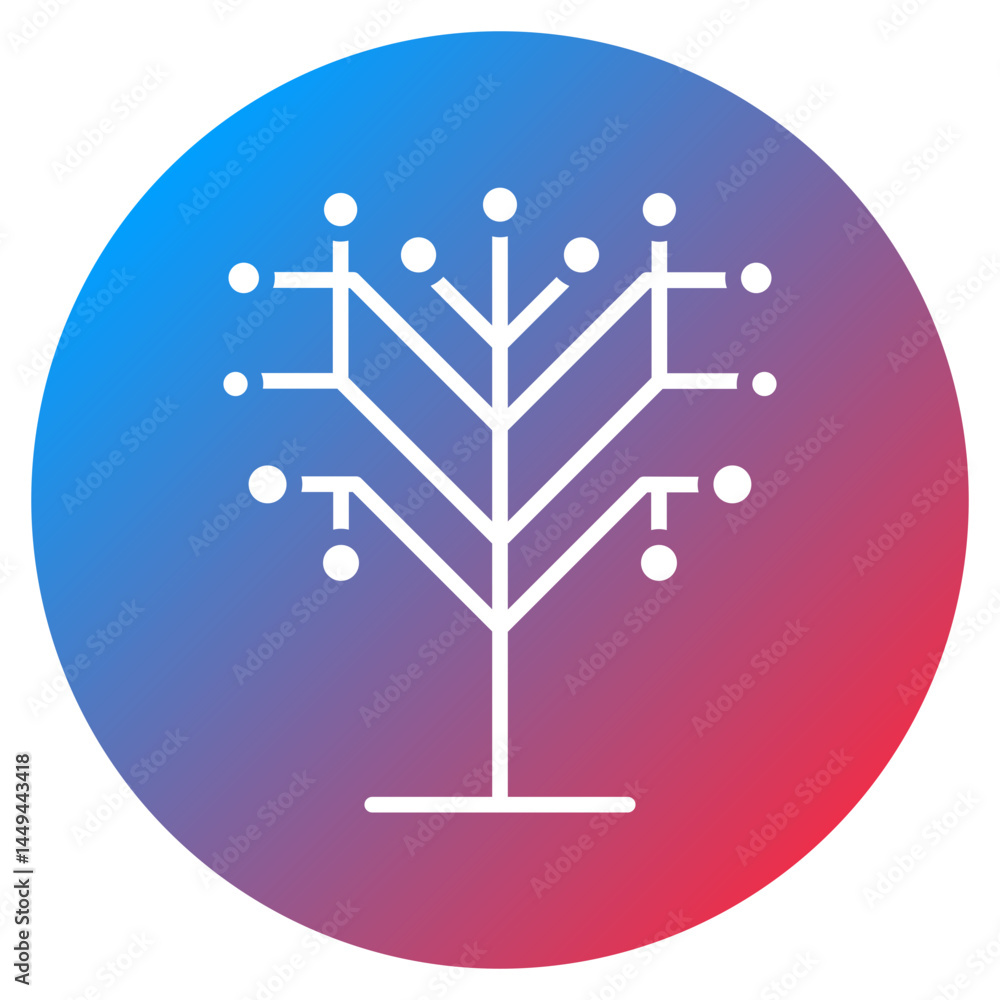 Poster decision trees vector icon