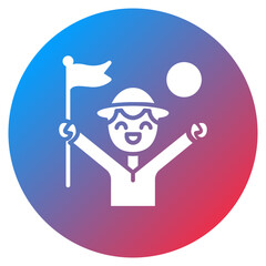 Soccer Fan Cheering Vector Icon