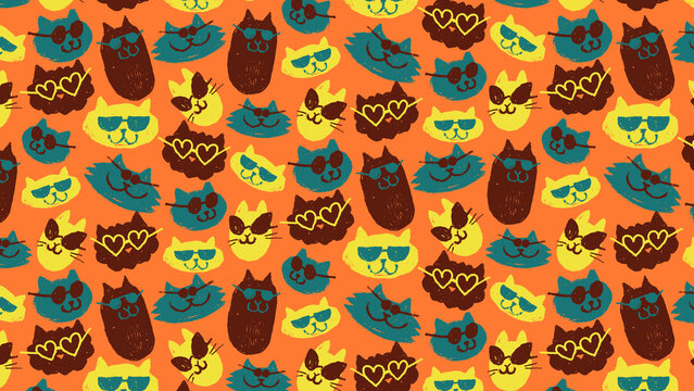 Repeatable cat pattern