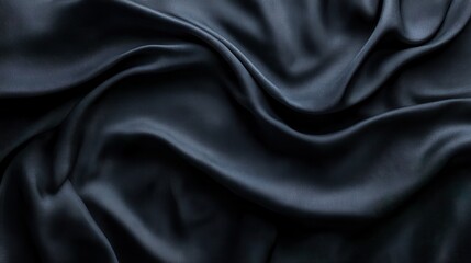Fototapeta premium Dark navy blue draped fabric