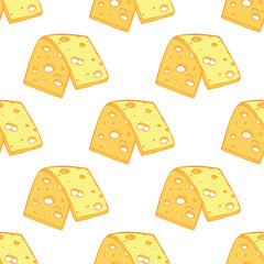 Seamless pattern with cheese doodle for decorative print, wrapping paper, greeting cards, wallpaper and fabric