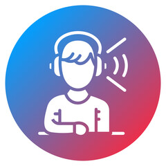 Active Listening Vector Icon