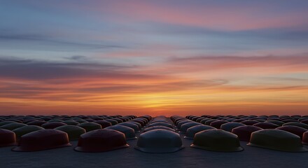 Obraz premium Sunset Pills: Hope and Medication Horizon