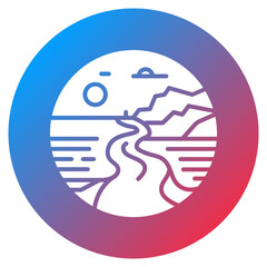 Obraz premium Coastal Road Vector Icon