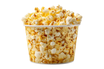 Enjoying popcorn at movie night