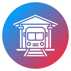 Transit Station Vector Icon