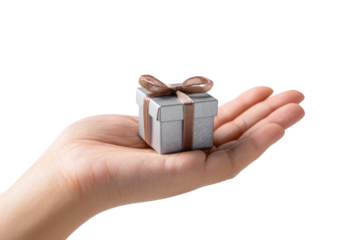 Close-up surprise gift moment