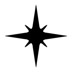 Obraz premium Eight Point Star Silhouette, a Symbol of Guidance, Hope, and Inspiration