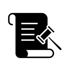 court decision, ruling, Legal and Law solid Icon