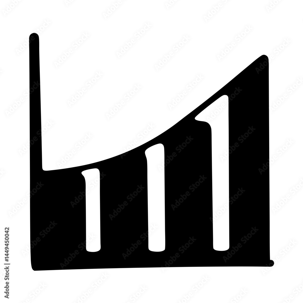Poster abstract graphical representation of upward trend line, possibly data visualization