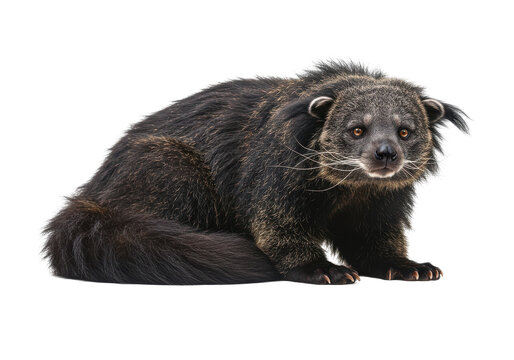 Binturong portrait a bearcats curious gaze in the shadows