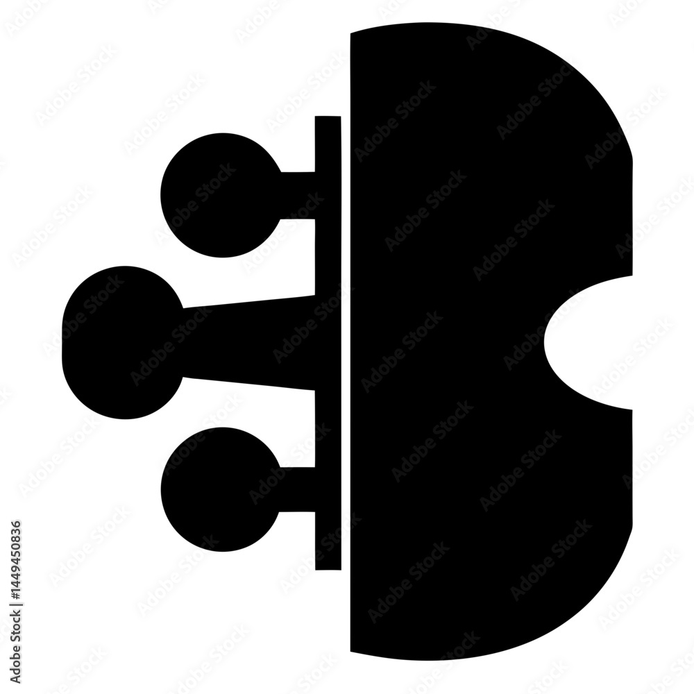 Poster abstract black and white symbol resembling plug and socket connection concept