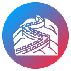 Great Wall Of China Vector Icon