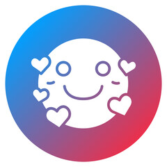 Smiling Face with Hearts Vector Icon