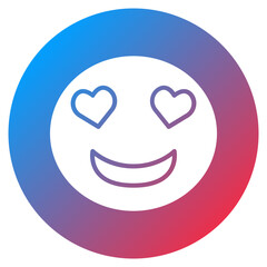 Smiling Face with Heart Eyes Vector Icon