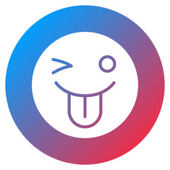 Winking Face with Tongue Vector Icon