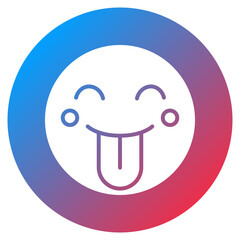 Face with Tongue Vector Icon