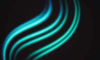 Abstract grainy noisy poster background, dark blue green color wave black backdrop abstract header banner design