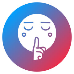 Shushing Face Vector Icon