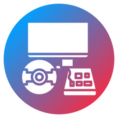 Racing Simulator Vector Icon