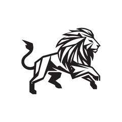 Origami Lion Logo – Geometric Wild King Animal Symbol
