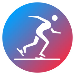 Speed Skating Vector Icon