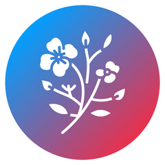 Cherry Blossom Vector Icon