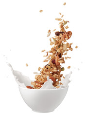granola with milk