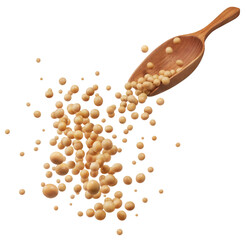 pouring soybeans