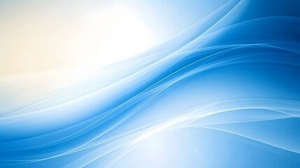Naklejka premium Abstract Blue and White Flowing Waves Background