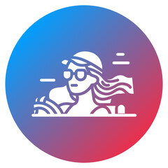 Female Driver Vector Icon