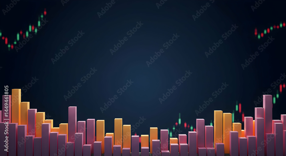 Poster Abstract Financial Data Visualization with Bar Chart and Chart Lines