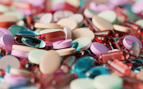 Close up of pills and medicine