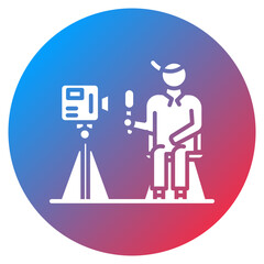 On Camera Interview Vector Icon