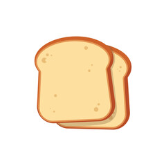 Bread vector isolated on white background. Toast icon vector.