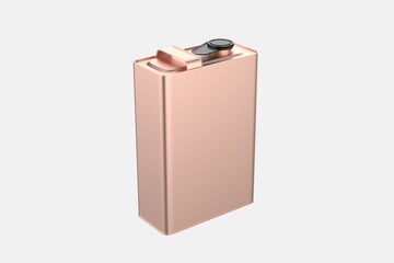 Glossy Oil Tin Can Mockup Isolated On White Background. 3d illustration