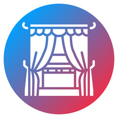Obraz premium Kaaba Curtain Vector Icon