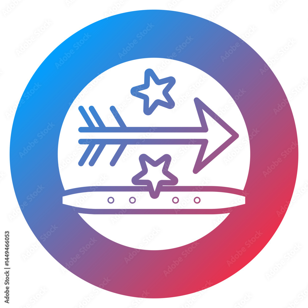 Poster arrow rest vector icon