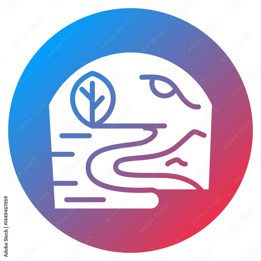 Poster lazy river vector icon