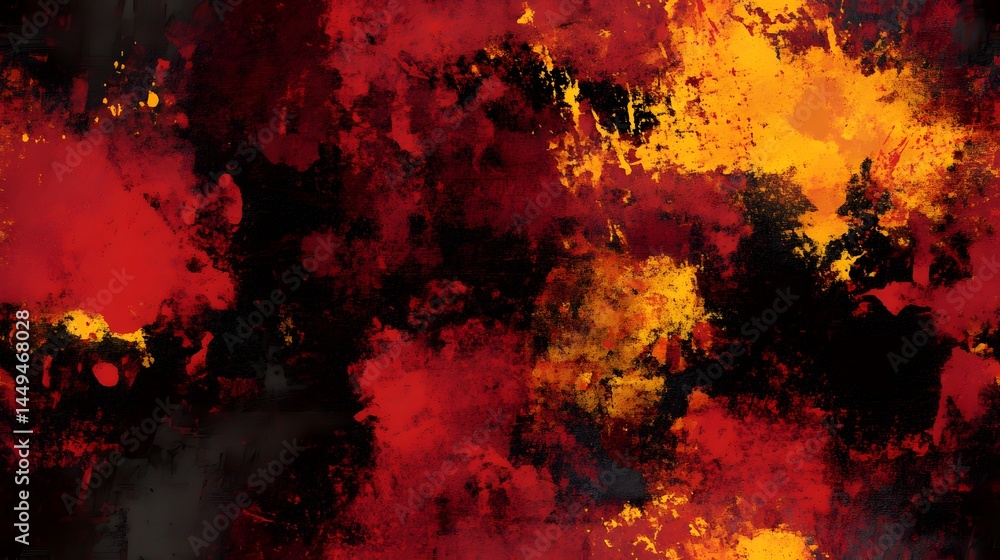 Aufkleber abstract textured design of fiery reds and oranges.
