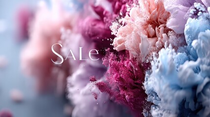 Delicate "SALE" Over Soft Abstract Floral Texture