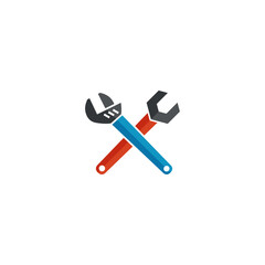 Wrench flat vector design